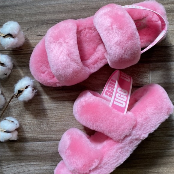🍁 UGG 🍁 OH YEAH SANDALS SLIPPERS BERRY - Picture 13 of 14